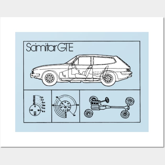 RELIANT SCIMITAR GTE - brochure Wall Art by Throwback Motors